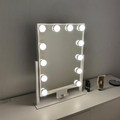 China Wholesale New Hollywood LED Vanity Amazon Vanity Mirror Bedroom Enlargement Lighted Tabletop Led Mirror With Light for sale