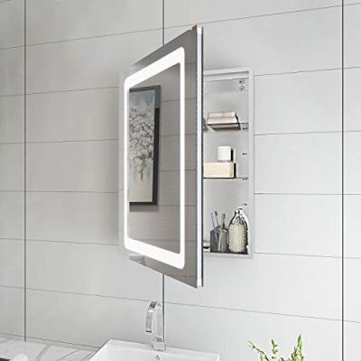 China Modern Stylish Hotel Smart LED Lighted Backlit Bathroom Mirror Cabinet for sale