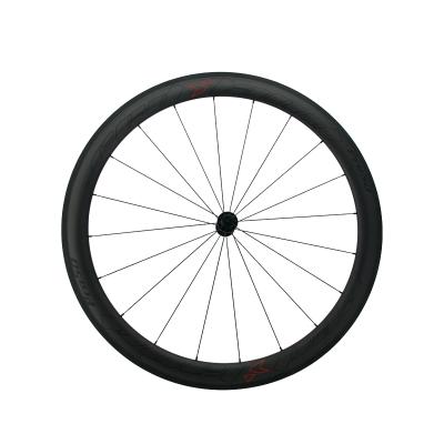 China Ultra Light 700C Carbon Fiber Anvil Carbon Road Bike Wheelset 50mm Carbon Wheels Bike Rims for sale