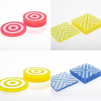 China Viable Decorative DIY Ornament Name Plate Arts And Craft Acrylic Round Circles Blanks Coaster for sale