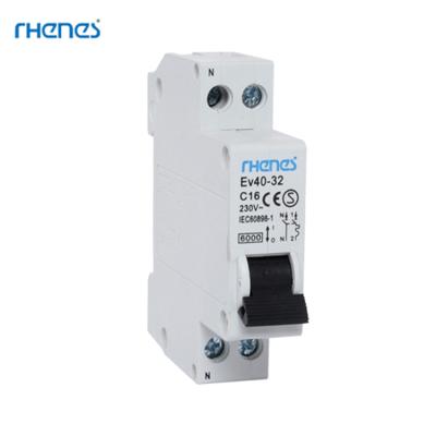 China Miniature Circuit Breaker C16 1P+N 32A AC 230V MCB 4.5KA for sale