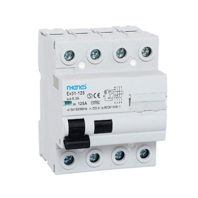 China A 25A To 125A 4 Pole Circuit Breakers Rccb Manufacturer for sale