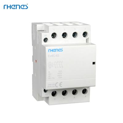 China Hot selling 3 4 pole 63A modular eletric contactor Ev4C-63 for sale