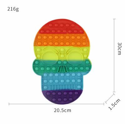 China Playing AA010 Hot Sale 30CM Rainbow Color Stress Relieve Anti-stress Push Restless Person Play Pad Restless Person Sensory Toys for sale