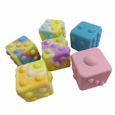 China AB041 3D High Quality Relief Sensory Stress Worry Push Noise Dice Cube Ball Antistress Toy Game for sale