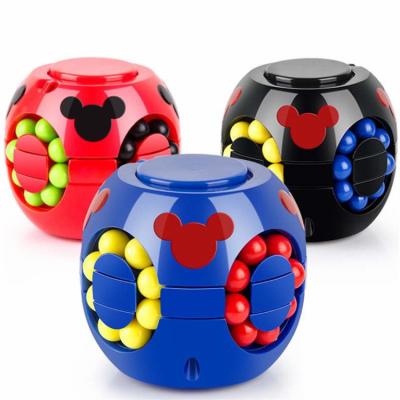 China Playing 2021 Hot Selling 2 in 1 Bean Rotating Hamburger Cube Top Magic Speed ​​Cube Stir Toy Stress Reliever Toys For Educational for sale