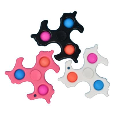 China Playing AA082 All Design Relaxation Autism Push Bubble Spiner Rainbow Flying Finger Wiggle Spinner Antistress for sale