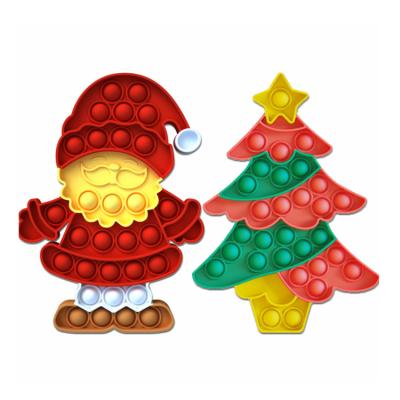 China New Arrived Christmas Squishy Person Sensory Stress Reliever Silicone Squishy Toys Set Hot Selling for sale