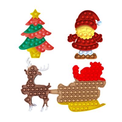 China New Arrival Stirring Person Game Toy Christmas Fidget Toy Hot Sale Worry Relax Push Bubble Set for sale