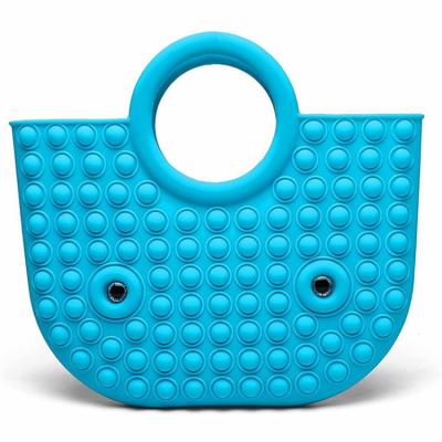 China Playing AA099 2021 new style fidgety person relieve stress silicone sensory fidgety person bubble toys bag for sale