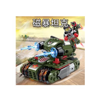 China Hot Selling DIY Building Brick Building Blocks Set Stacking Tank Model Kids Educational Assembled Building Block Toys for sale