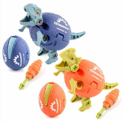 China 2021 Amazon Hot Sale Game Assembled Egg Colorful Dinosaur Deformed Education Toys Dinosaur Toy for sale