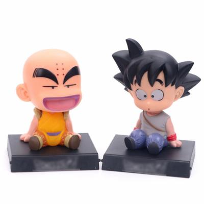 China Manufacture price Q version cartoon spring game shaking doll DragonBall Goku Klin main action numbers for car decoration for sale