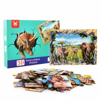 China Improve intelligence brain teaser custom wholesale price 3D animal intelligence development DIY puzzle toy for sale