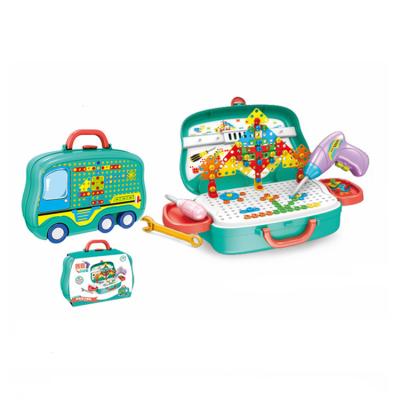 China Playing New Fashion High Quality Wholesale Plastic Pretend Play Tool Child Toy Set With Toolbox for sale