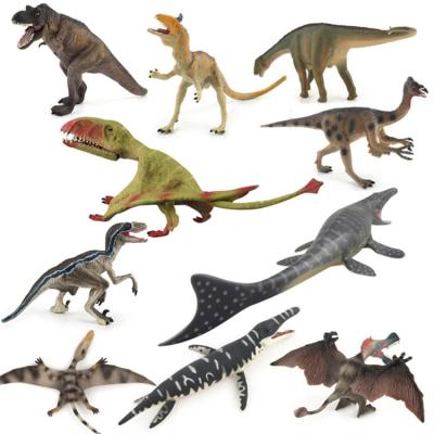 China Playing Safety Funny Mini Plastic Dinosaur Toy Colorful Designs Realistic Solid Plastic Dinosaur 3D Educational Toys for sale