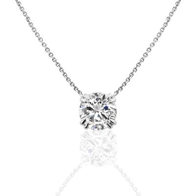 China Wholesale CLASSIC Jewelry 18K Gold Fashion Pendant Necklace Choker Charm Moissanite Necklace For Women for sale