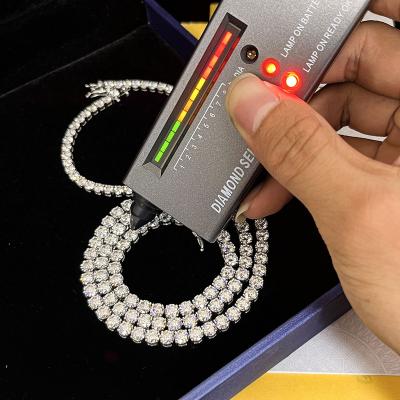 China CLASSIC Fine Wholesale White Gold Tennis Diamond 18K Certificate Jewelry GRA Certificate Chain Women Men Iced Out Moissanite Diamond Tennis Bracelet for sale