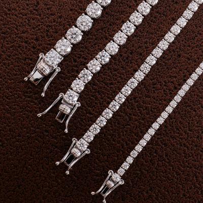 China Wholesale Price 925 Sterling Silver Tennis Bracelet Women's CLASSIC Custom Made Men's Diamond Jewelry Silver Bracelet for sale