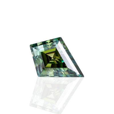 China Fire Customized Color Set or Kite Cut VVS Clarity Blue Green Color Moissanite Gemstone For Jewelry Making for sale