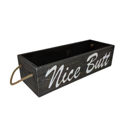 China Wholesale Rustic Nice Bathroom Decor Europe Wooden Butt Box Rack for sale