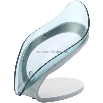 China 2021 Viable NEW Fashion Bathroom Leaf Shape Soap Holder Toilet Soap Box Tray Holder for sale