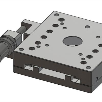 China Aluminum Alloy High Precision X-axis Dovetail Sliding Positioning Stage (The Mute Anode Black) CNC Manual Slide Positioning Stage For CNC Machine computer for sale