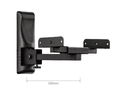 China Innovative Adjustable Iron Sheet Loudspeaker Wall Mount Bracket Black Versatility Adjustable Wall Brackets for sale