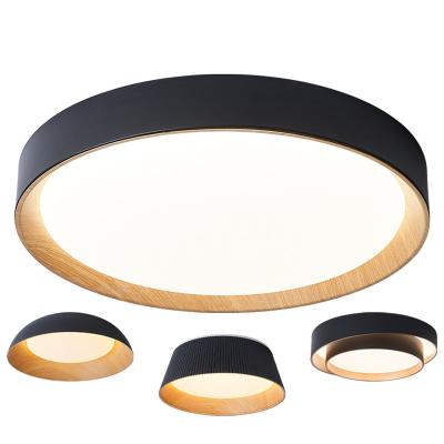 China Modern Log Grain Ceiling Lamp Outdoor Mounted Black Fitting For Bedroom Home Restaurant Living Room Indoor Dimmable LED Ceiling Light for sale