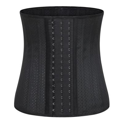 China Padded Waist Trainer Latex Sports Women Buttocks Corset Breathable Body Shaper With Holes Waist Trimmer for sale