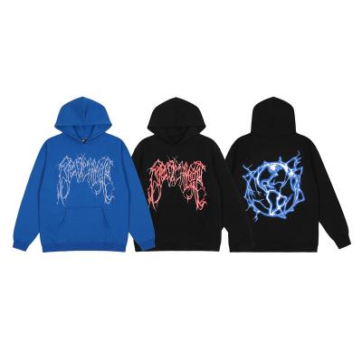 China High Street Fashion Trend Revenges3D Anti-shrinkage Three-dimensional Personality Printing Men's Large Size Cotton Hooded Sweater Stain for sale