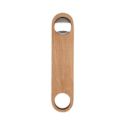 China Wholesale Custom Logo Wooden Beer Shape Blank Ceative Maker Sublimation Key Bottle Opener for sale