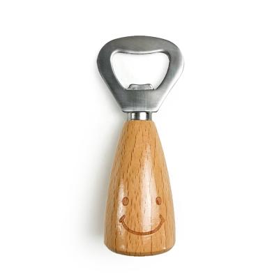 China Durable Hot Selling Red Wine Opener Bamboo Support Customization Effortless Wooden Opener for sale