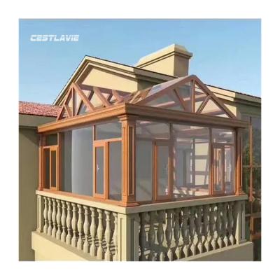 China UV Protection OEM Manufacturer Outlet Aluminum Frame Heat Insulation and Insulation Sunlight Hot Selling Glass Room for sale