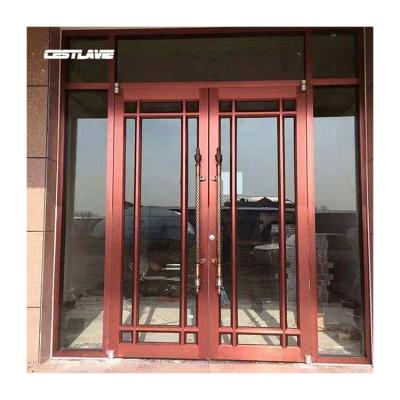 China Direct Selling Waterproof Personalized Customization Aluminum Metal Framed Door KFC Glass Door for sale