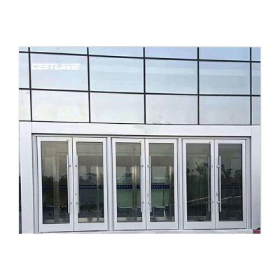 China Factory Supply Waterproof High Quality Aluminum Metal Frame Door KFC Glass Door for sale