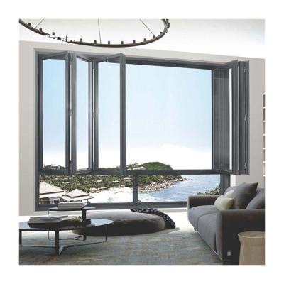 China Magnetic Screen China Factory Price Accept Custom Made Outside Slim Aluminum Folding Door And Window for sale