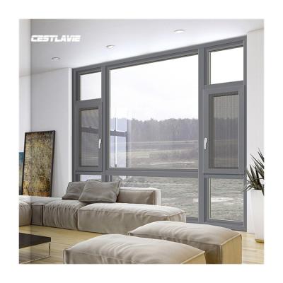 China Magnetic Thermal Break Resistance Frame New Product Bending Aluminum Frame Heat Insulation Window for sale