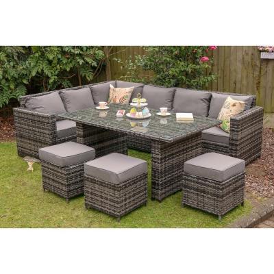 China Modular Outdoor Rattan Wicker Sofa Rattan Patio Conversation Modern Garden Furniture Hot Sale Furniture Sets for sale