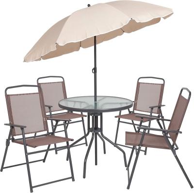 China Modern Modern Circular Hotel Dining Table Metal Steel Table And Chair Leisure Garden Furniture for sale