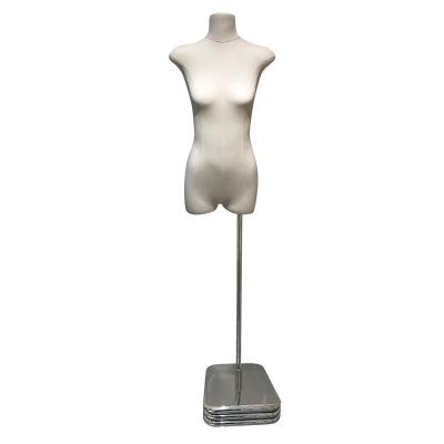 China Other Fashion Retail Store Half Body Models Clothes Window Adult Women Man Torso Cloth Mannequin Display Stand for sale