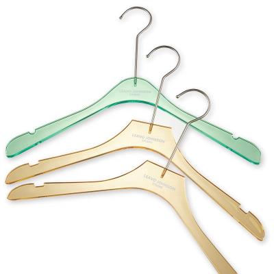 China Eco - Friendly Hanger Thicken Acrylic Clothes Hangers With Logo for sale