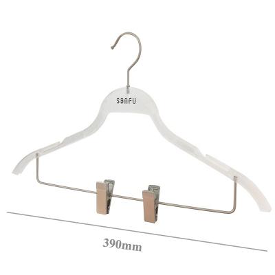 China Multi-Functional/ABS/ECO coat hanger KABEEN custom logo clothing hangers cheap clear plastic silver metal friendly coat hanger pants wholesale for sale