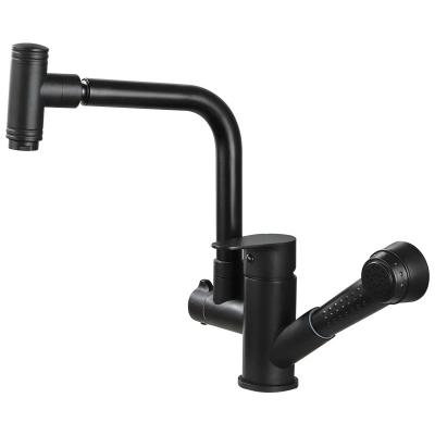 China Metered Faucets Factort Direct Sales Copper GLOBE Kitchen Faucet Black Black Brushed Pull Out Kitchen Sink Mixer Tap for sale