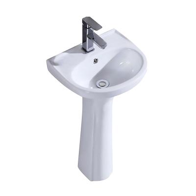 China Good Quality Modern Floor Mounted Sink Household Furniture Pedestal Hand Wash Basin for sale