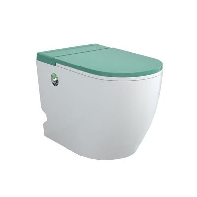 China Automatic Operation Water Saving Smart Toilet Strapless Ceramic Smart Toilet Kick Switch Floor WC WC for sale