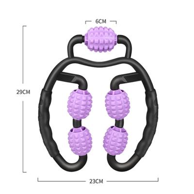 China 2021TSEC Easy Leg Muscle Massager 4 Wheels Body Shaping Roller Ring Clamp Relaxation Leg Massager for sale