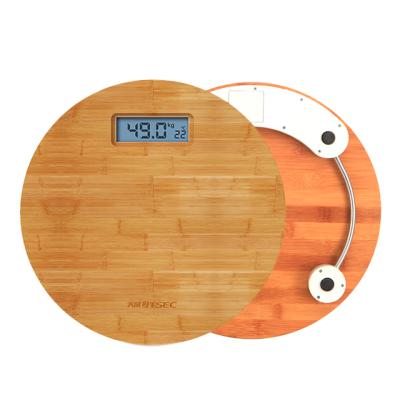 China Natural Bamboo Smart Electronic Bathroom Scales Human Body Scales Measurement for sale