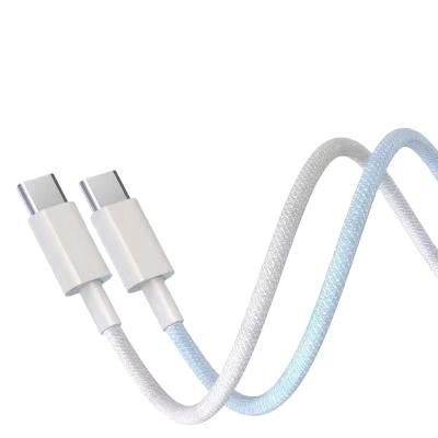 China Withstand 20 max high performance 60W super charging data cable nylon braided usb c to usb c cable for mobile phone for sale