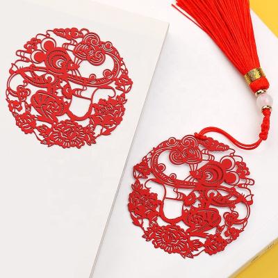 China 2020 Chinese Style Paper Cut China Art Bookmarks Wishful Mouse Gift for sale